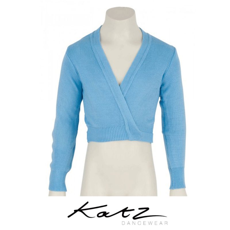 KATZ GIRLS BALLET DANCE LONG SLEEVE CROSSOVER CARDIGAN ACRYLIC