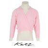 KATZ GIRLS BALLET DANCE LONG SLEEVE CROSSOVER CARDIGAN ACRYLIC