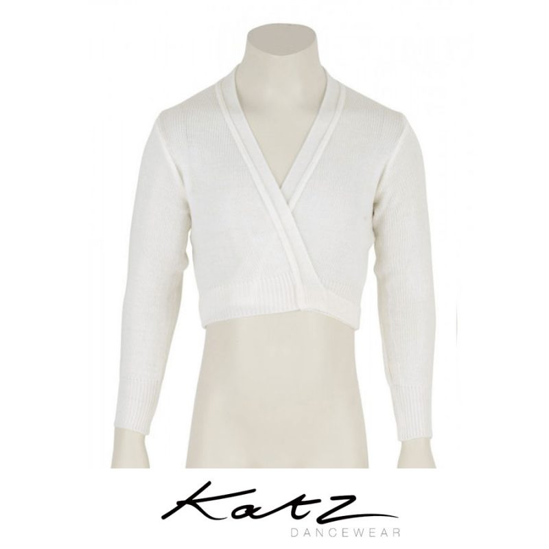 KATZ GIRLS BALLET DANCE LONG SLEEVE CROSSOVER CARDIGAN ACRYLIC