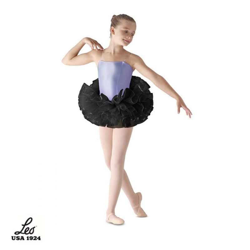 LD153CT-SEQUIN-TRIM-TUTU-BLACK LEO